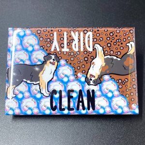 Black Tricolor Australian Shepherd Dishwasher Sign